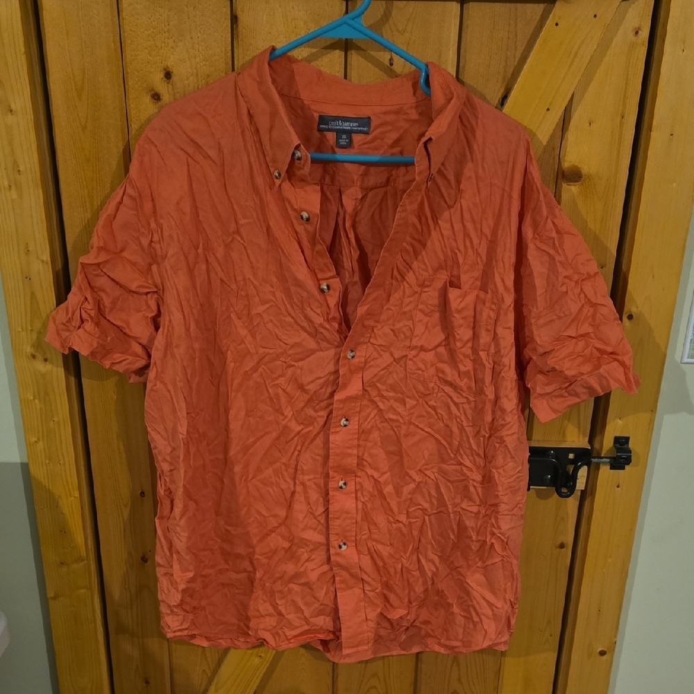Men's short sleeve dress shirt Croft & Barrow XL